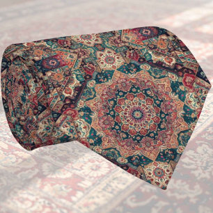 Luxury Persian Designer Rug Faux Silk Neck Tie