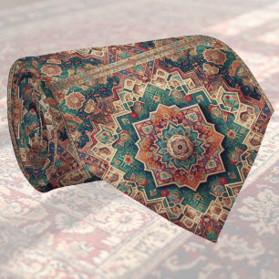 Luxury Persian Designer Rug Faux Silk Neck Tie