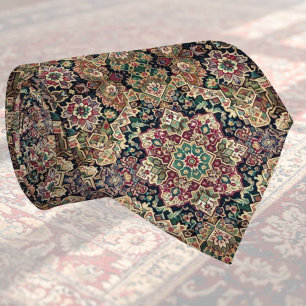 Luxury Persian Designer Rug Faux Silk Neck Tie