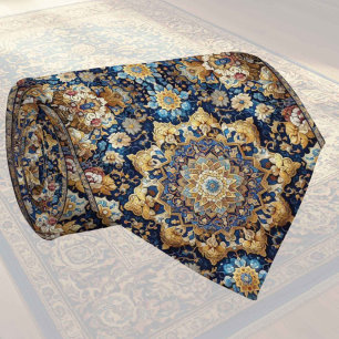 Luxury Persian Designer Rug Faux Silk Neck Tie