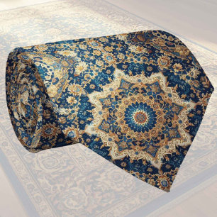Luxury Persian Designer Rug Faux Silk Neck Tie
