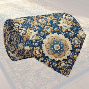 Luxury Persian Designer Rug Faux Silk Neck Tie
