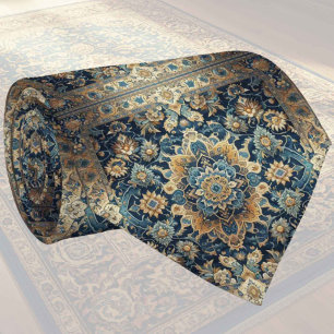 Luxury Persian Designer Rug Faux Silk Neck Tie