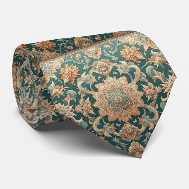 Luxury Persian Designer Style | Faux Silk Neck Tie (Rolled)