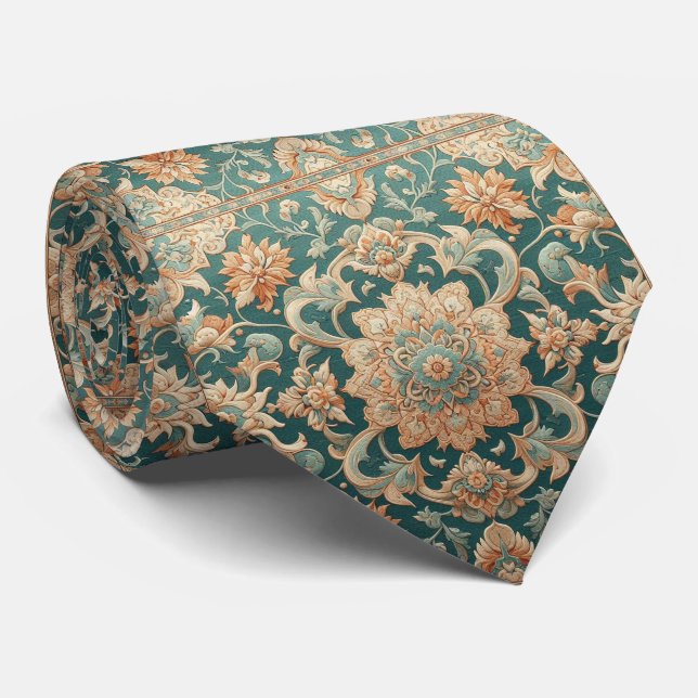 Luxury Persian Designer Style | Faux Silk Neck Tie (Rolled)