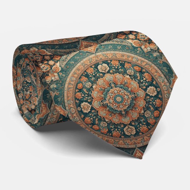 Luxury Persian Designer Style | Faux Silk Neck Tie (Rolled)