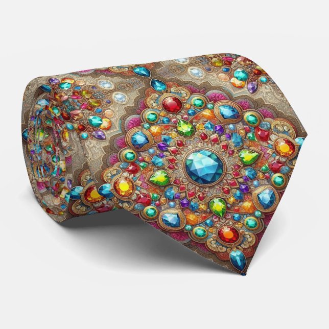 Luxury Persian Designer Style | Faux Silk Neck Tie (Rolled)