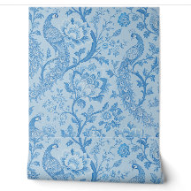 Luxury Persian Pale Peacock Blue Pattern 