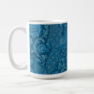Luxury Persian This  Rich Peacock Blue Pattern  Coffee Mug