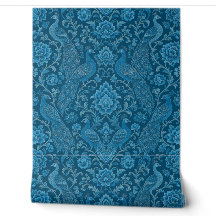 Luxury Persian This  Rich Peacock Blue Pattern 
