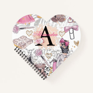 Luxury Personalised Girl Boss Zebra Notebook