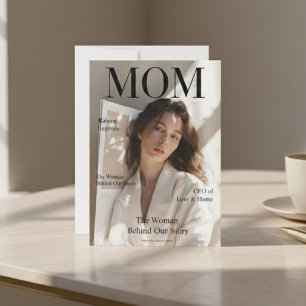 Luxury Personalised Mum Photo Magazine Cover  Holiday Card