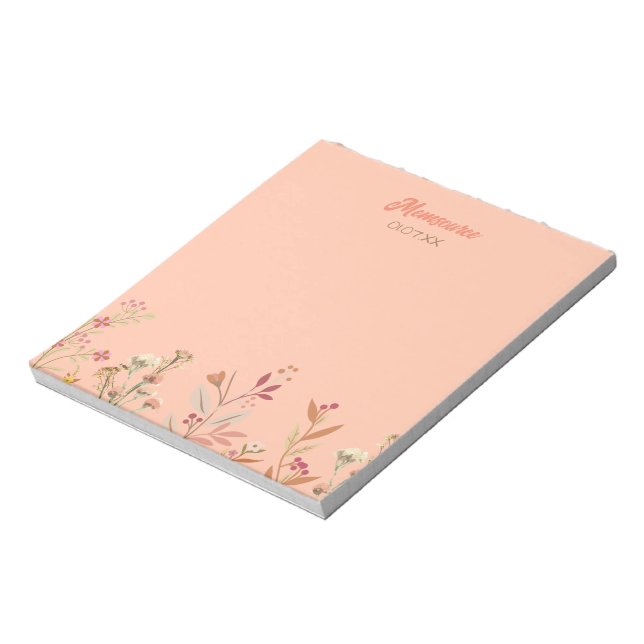 Luxury Personalised Summer Nature Flower Warm Notepad (Rotated)