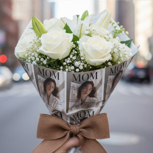 Luxury Personalized Mom Photo Magazine Cover Wrapping Paper