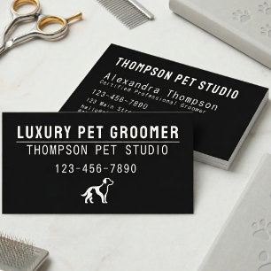 Luxury Pet Groomer Modern Bold Professional Business Card
