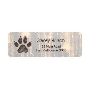 Luxury Pet Groomer Packaging Label Return Address Label