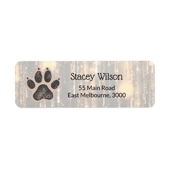 Luxury Pet Groomer Packaging Label  Return Address Label (Front)