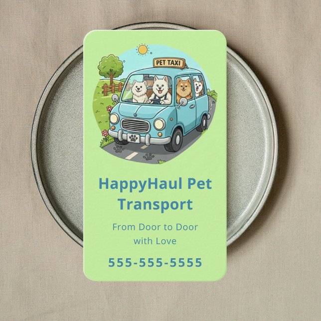 Luxury Pet Travel Concierge Pet Taxi Pet Chauffeur Business Card (Creator Uploaded)