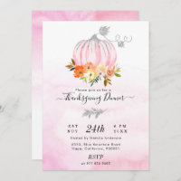 Luxury Pink and Silver Pumpkin Thanksgiving Dinner