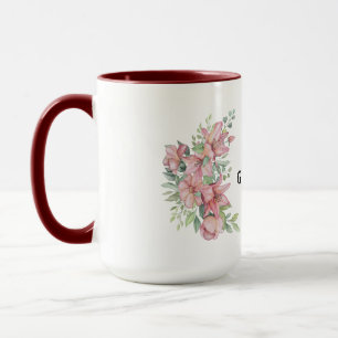 Luxury Pink Floral Wreath Best Mum Ever Coffee Mug