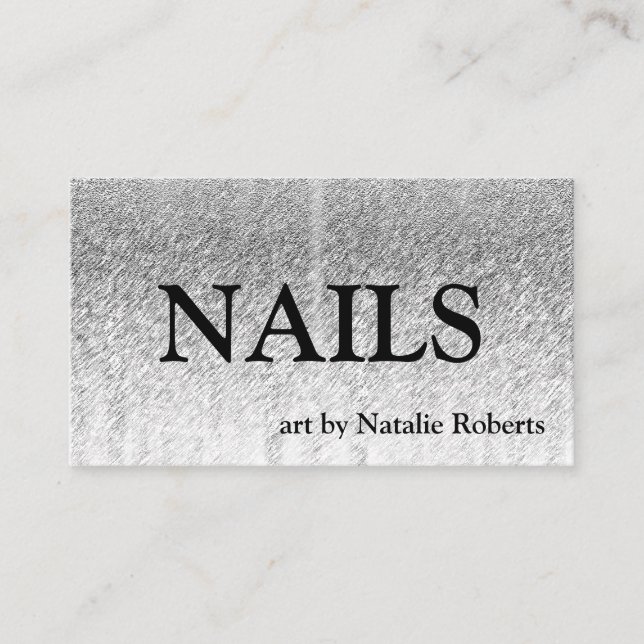 Luxury Pink Gold Glittery Nail Polish Business Card (Front)