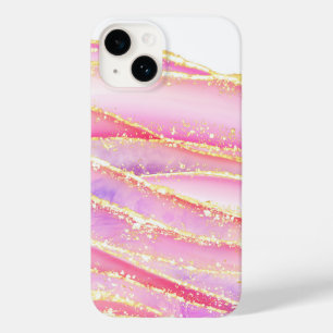 Luxury Pink Gold Marble Pattern Case-Mate iPhone 14 Case