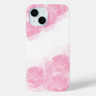 Luxury Pink Magic Rose Watercolor Abstract Art iPhone 15 Case