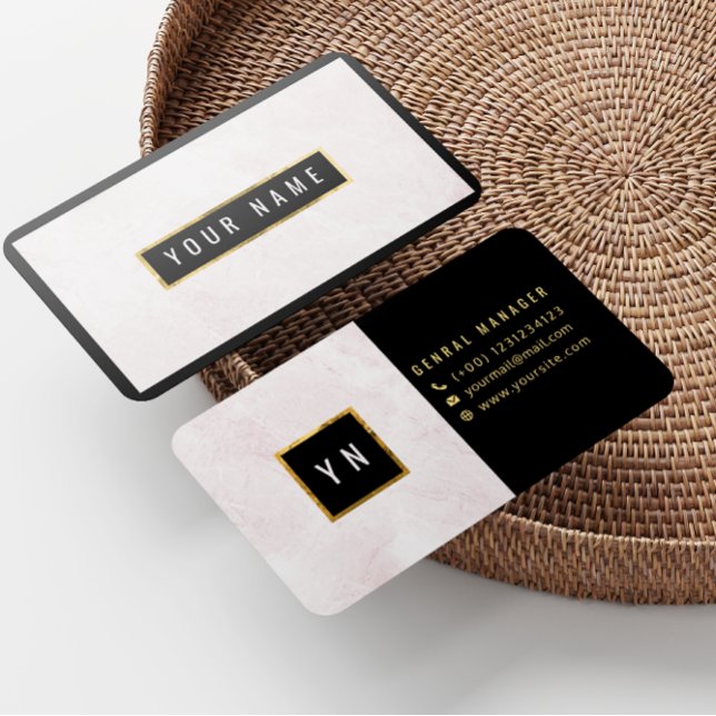 Luxury Pink Marble classic texture Business Card (Creator Uploaded)