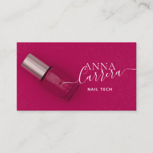 Luxury Pink Nail Colour Nail Tech Nail Salon Business Card