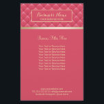 Luxury Pink Quilted Modern Gold Beauty Salon Spa Flyer<br><div class="desc">Luxury Pink Quilted Modern Gold Beauty Salon Spa Brochures.</div>