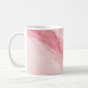 Luxury Pink Rose Quartz Marble Coffee Mug