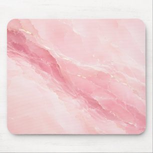 Luxury Pink Rose Quartz Marble Mouse Pad