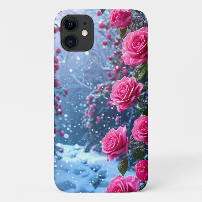 Luxury pink roses feminine botanical Case-Mate iPhone case (Back)