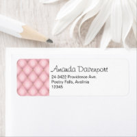 Luxury Pink Tufted Diamond Pattern Address