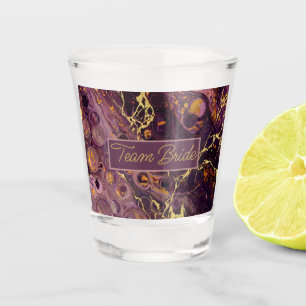 Luxury Plum Purple Marble  Shot Glass