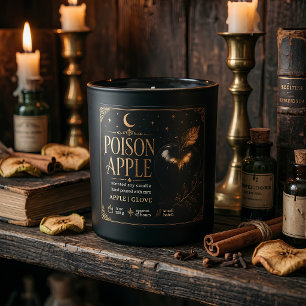 Luxury Poison Apple Halloween Candle Square Sticker