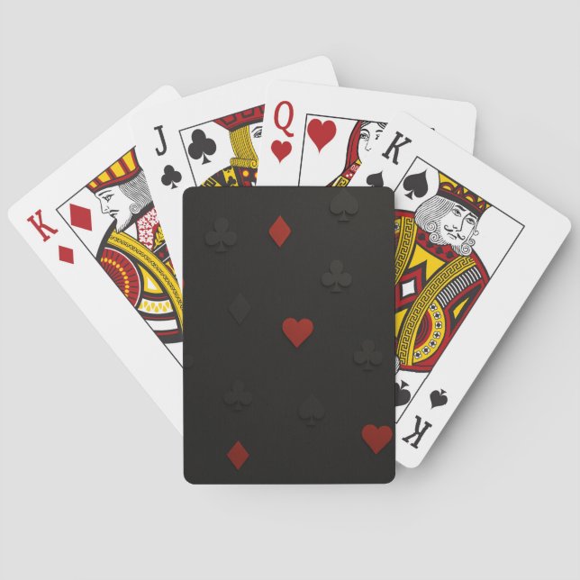 Luxury Poker Card Background - Black & Red Design (Back)
