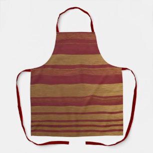 Luxury Popular Burgundy Gold Linen Collection Apron
