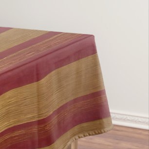 Luxury Popular Burgundy Gold Linen Collection Tablecloth