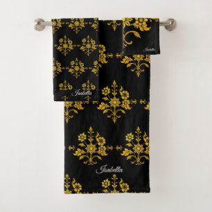 Luxury Popular Elegant Floral Collection Bath Towel Set