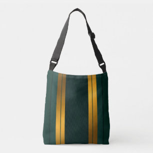 Luxury Popular Green Gold Linen Texture Collection Crossbody Bag