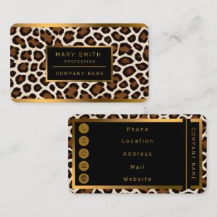 Luxury Popular White Leopard Elegant Collection Business Card