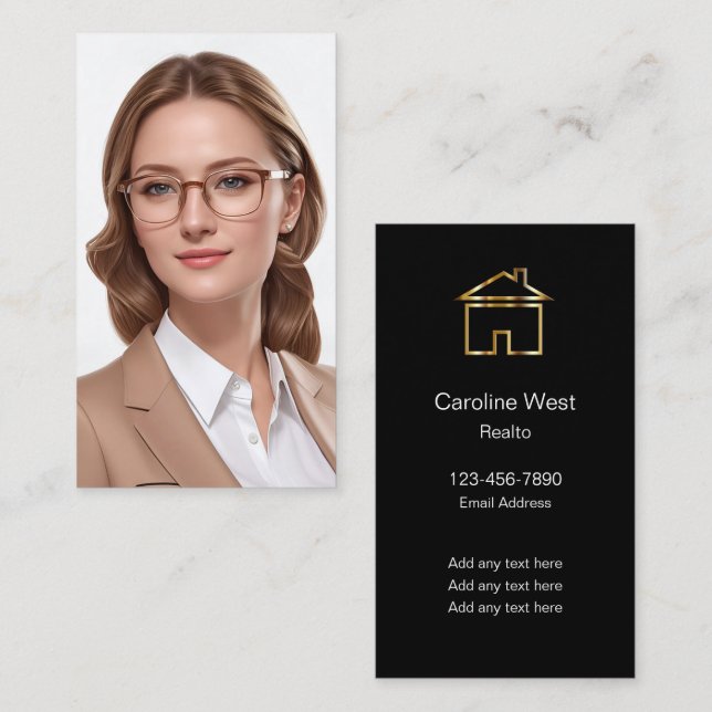 Luxury Portrait Silk Style Business Cards  (Front/Back)