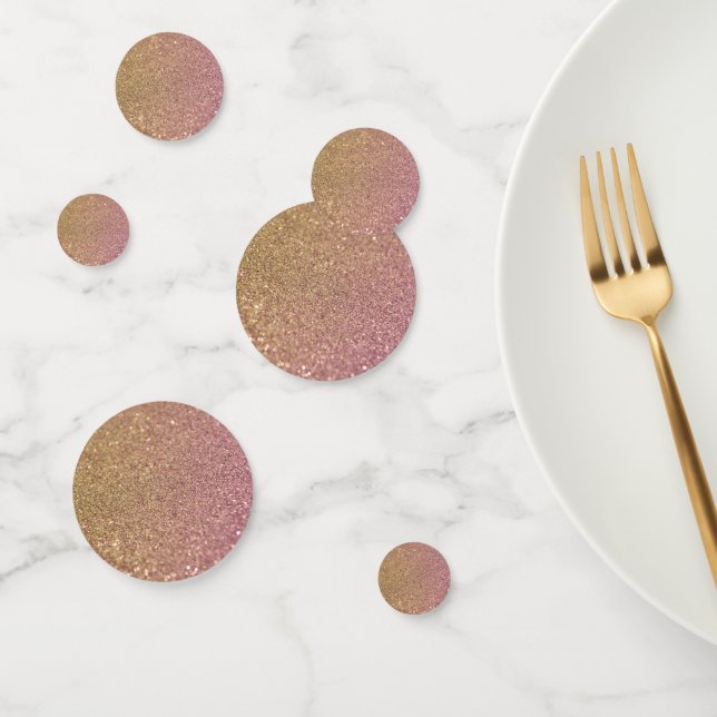 Luxury Precious Gold Pink Glitter Confetti (Group)