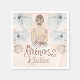 Luxury Princess Birthday Beige glitter Napkin