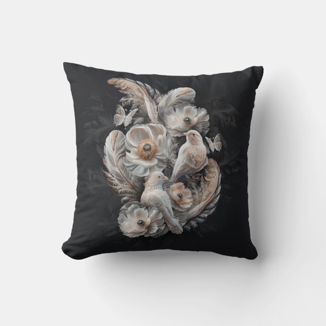 Luxury Print Throw Pillow 1 (Front)