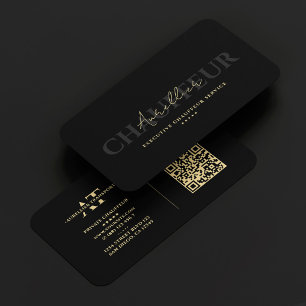 Luxury Private Driver Chauffeur Transport Black  Business Card