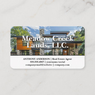 Luxury Properties   Real Estate Lands Business Card