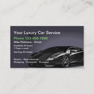 Luxury Public Transport Taxi Car Service Business  Card