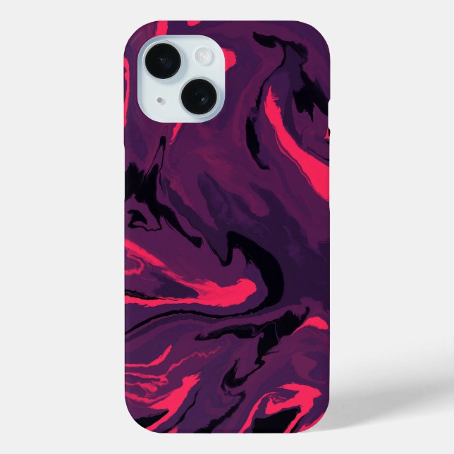 Luxury Purple Black Hexagon Colour Abstract Magic Case-Mate iPhone Case (Back)